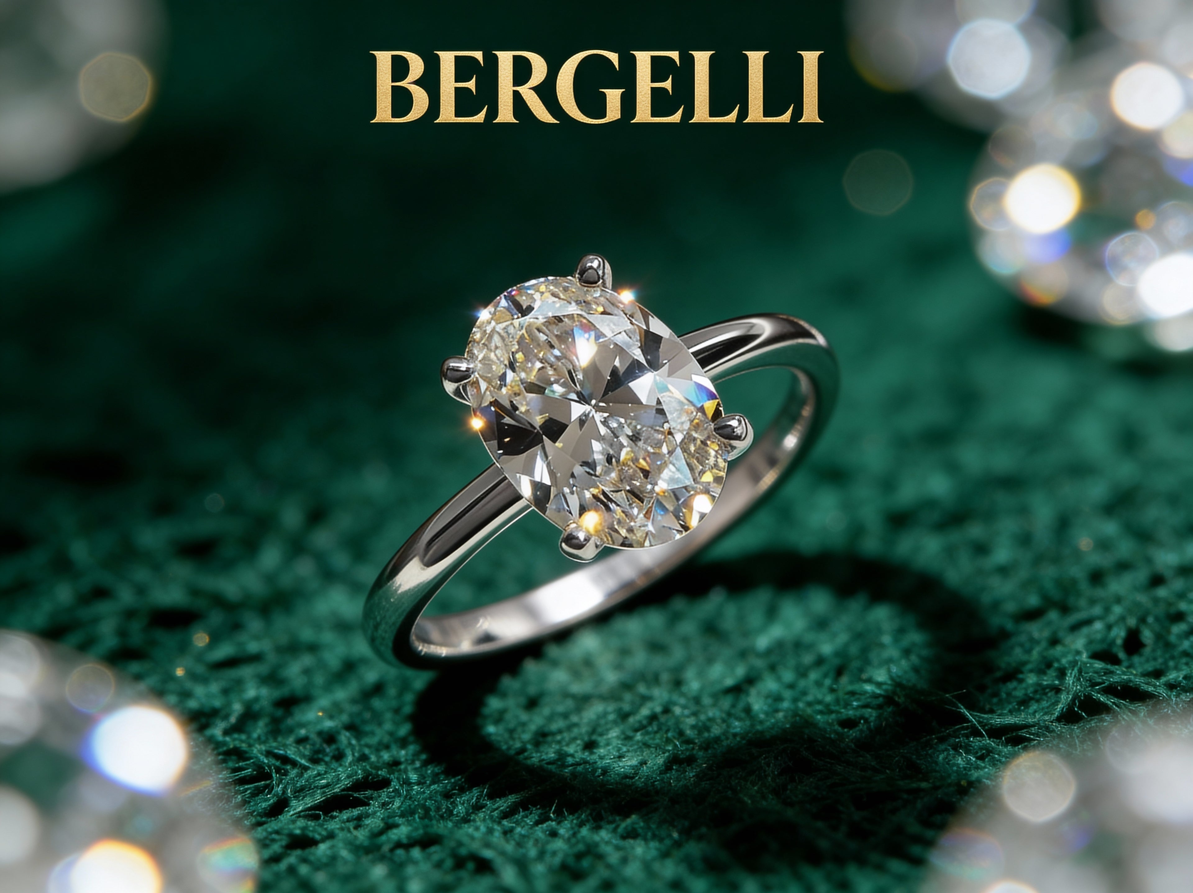 Bergelli Promise Ring – 925 Sterling Silver with Sparkling Cubic Zirconia